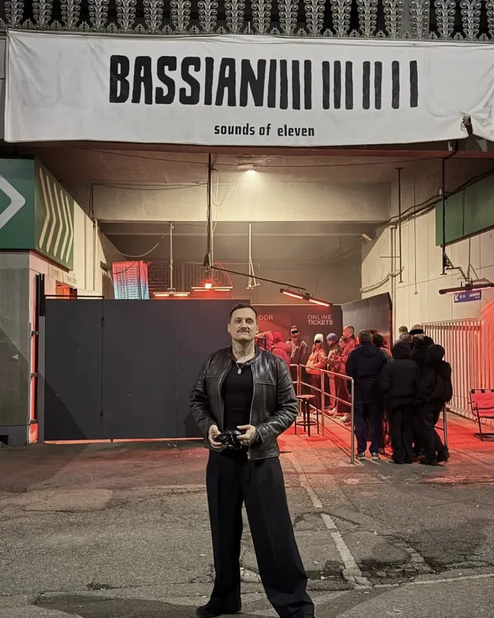 Christoph Faust outside Bassiani after playing there in March 2026