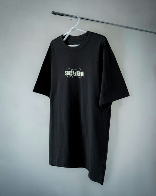 SEVEN Centre Logo T-Shirt - Off black